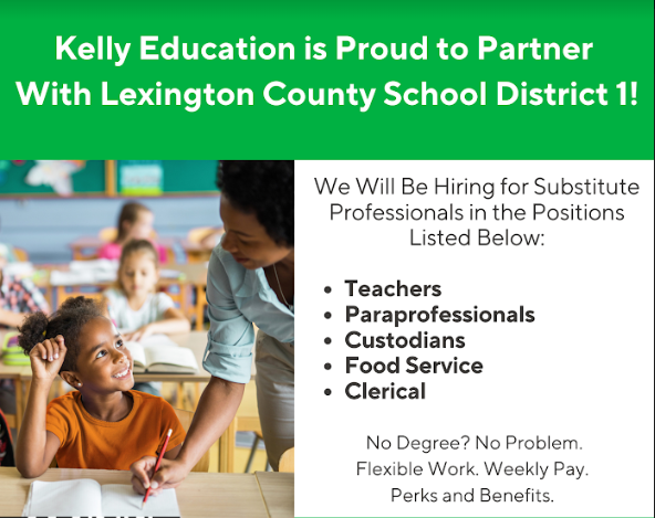Kelly Education has partnered with Lexington County School District One!